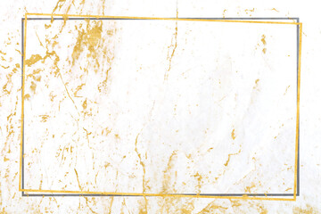 Elegant White Marble Background with Gold Accent Frame Design