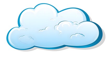 Professional Cartoon Cloud Speech Bubble Vector Illustration for Marketing Materials
