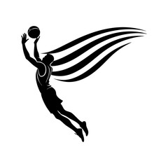 basketball player vector silhouette illustration