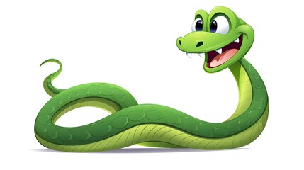 Fototapeta premium Detailed vector illustration of a cartoon snake consuming its own tail in a circular motion