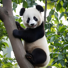 Fototapeta premium Endangered Panda Species in Conservation Park – Wildlife Image