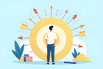 Personal Development & Goal Setting Infographic - Interactive Multiple Choice Visual for Coaching & Self-Improvement