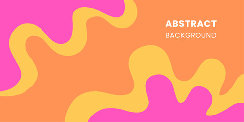 Obraz premium Cute pastel colorful flower wave abstract background vector. Suitable for card, banner, web and presentation templates.