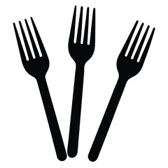 Camouflage Fork Silhouette Vector – Creative Cutlery and Kitchen Tool Illustration