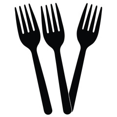Camouflage Fork Silhouette Vector – Creative Cutlery and Kitchen Tool Illustration
