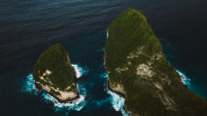 Kelingking Beach, Nusa Penida is one of the most incredible place for visit in Indonesia the eyes of travelers have a view amazing natural landscape	
