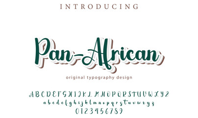 Pan-African Font Stylish brush painted an uppercase vector letters, alphabet, typeface