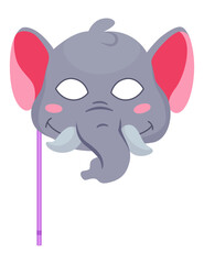Adorable and Cute Cartoon Elephant Face Mask Perfect for All Kinds of Celebrations and Events