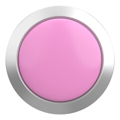 Circle button. Price tag. 3D illustration.