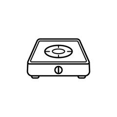 Fototapeta premium Single Burner Electric Stovetop Icon