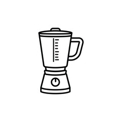 Electric Blender Simple Outline Illustration
