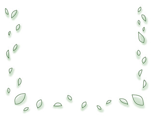 葉　模様　フレーム