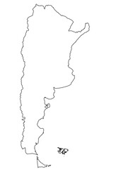 CONTORNO DE ARGENTINA CON MALVINAS