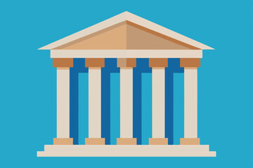 Obraz premium vector illustration of a greek column