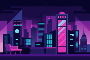 night city in the night