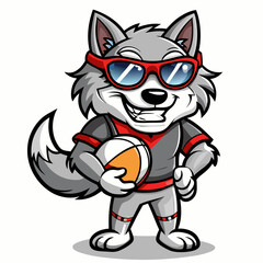 wolf rugby mascot