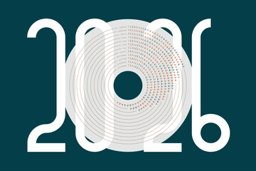 2026 circle calendar rounded layout