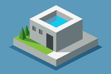 Fototapeta premium vector illustration of an industrial building