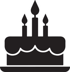 Happy birthday typography black vector design isolated illustration