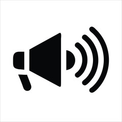 Amplifier Icon: A clean and modern amplifier icon, designed with a minimalist approach, capturing the essence of sound amplification and communication in a visually appealing manner.