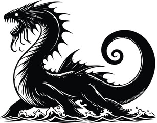  Terrifying Leviathan Breaking Ocean Surface &ndash; Ferocious Monster from Deep Sea Legends