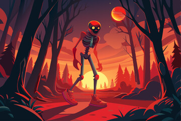 Fototapeta premium Basketball player skeleton