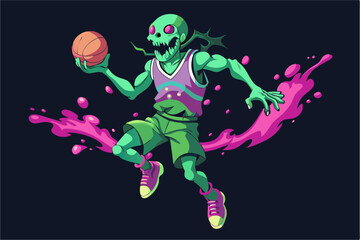 Obraz premium Basketball player skeleton
