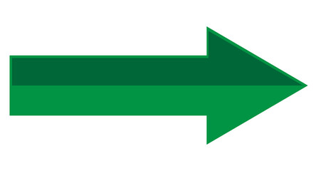 green arrow isolated on white