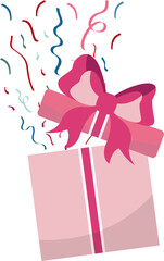 Opened Gift Box Illustration