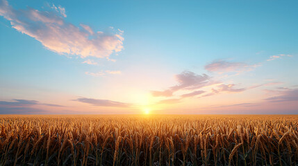 Golden Wheat Field at Sunset