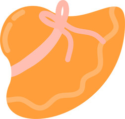 Orange summer beach hat