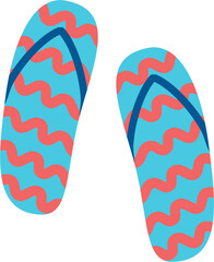 Beach flip flops vector