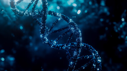 DNA structure helix genetic code molecule biology science medical research background illustration render