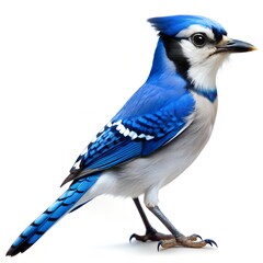 blue jay isolated on white background