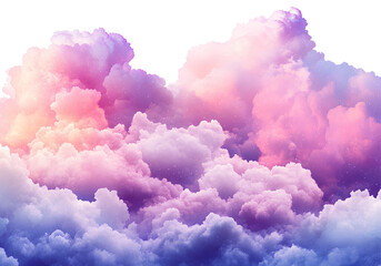 A pink and purple cloud, transparent background
