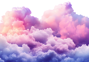 A pink and purple cloud, transparent background