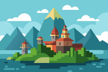 castle in the mountains