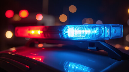 A close-up of an emergency siren system being activated, showcasing the alert mechanism in action. 