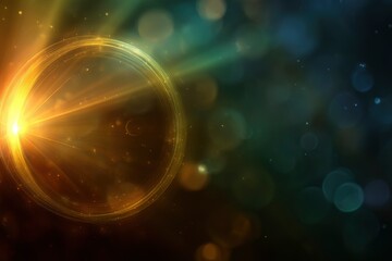 Abstract Light Circle with Bokeh Background