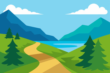 mountain landscape with mountains