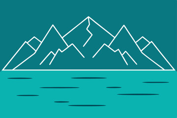 vector illustration of a mountain landscape