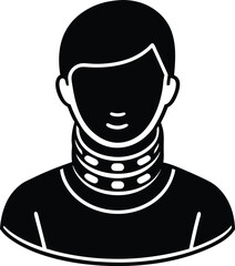 silhouette of a woman wearing a hat