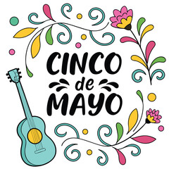 Naklejka premium Festive Cinco de Mayo Celebration Graphic Design
