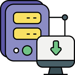 Networking Vector Color outline Icons and Illustrations Pack 