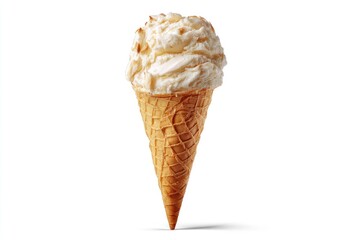 Ice Cream Cone with Toasted Almonds
