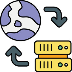 Networking Vector Color outline Icons and Illustrations Pack 