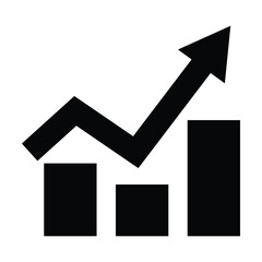 Rising Arrow and Histogram Data Icons