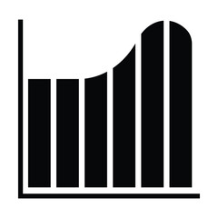 Sharp Graph Icons for Financial Presentations, Clean Black Line and Pie Chart Vector Icons
