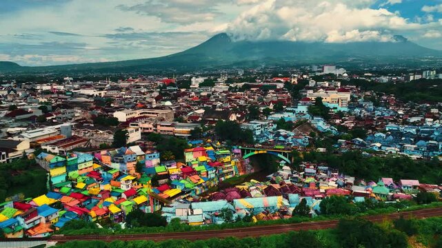 Kampung Tridi, famous colorful village in Malang, Indonesia