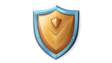 Shield Icon Isolated on White Background - Professional Illustration for Graphic Design Projects